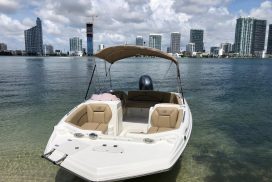 Boats on Biscayne Bay in Miami